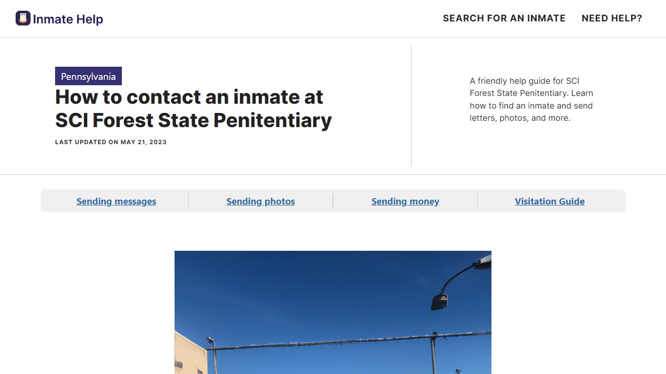 How to contact an inmate at SCI Forest State Penitentiary